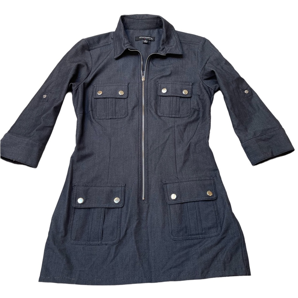 Sharango denim mini dress size 4 petite